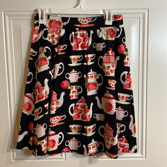 Tea cup tea part skirt retro with pockets - Picture 1 of 2